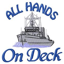 On Deck - 4x4 deck beginner-friendly machine embroidery design for reusable tote bags