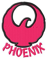 beginner-friendly bird machine embroidery pattern - Phoenix for kitchen tea towels