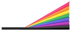 beginner-friendly rainbow machine embroidery pattern - Rainbow for reusable tote bags
