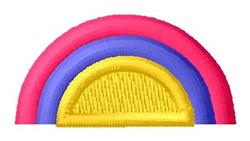 Rainbow - 4x4 rainbow quick stitch embroidery design for decorative pillow covers