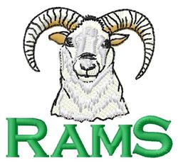 detailed ram machine digital embroidery pattern - Rams perfect for kitchen aprons