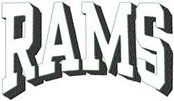 ram detailed machine digital embroidery - Rams perfect for kitchen tea towels