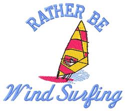 beginner-friendly surf machine embroidery pattern - Rather Wind Surf for reusable tote bags