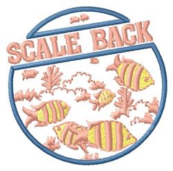 beginner-friendly back machine embroidery pattern - Scale Back for kitchen tea towels