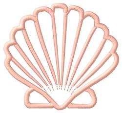 Shell Outline - 4x4 outline beginner-friendly embroidery design for reusable tote bags
