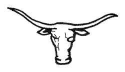 Steer Head - 4x4 head quick stitch machine embroidery design perfect for Jackets