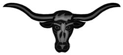 head detailed machine embroidery - Steer Head perfect for decorative pillow covers