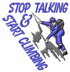 beginner-friendly talking machine embroidery pattern - Stop Talking for reusable tote bags