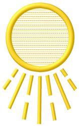 beginner-friendly sunflower machine embroidery pattern - Sun for cute baby onesies