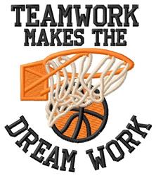 detailed teamwork machine embroidery pattern - Teamwork perfect for reusable tote bags