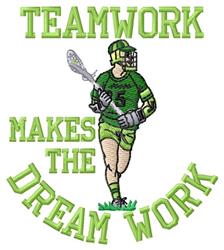 Teamwork - 4x4 bat detailed machine embroidery design perfect for Lacrosse Jerseys