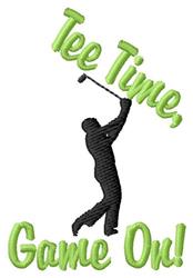 Tee Time - 4x4 time beginner-friendly machine embroidery design for Golf Bags