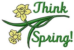 beginner-friendly spring leaf machine embroidery pattern - Think Spring for reusable tote bags