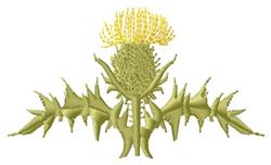 beginner-friendly leaf machine embroidery pattern - Thistle for reusable tote bags