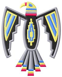 detailed bird machine embroidery pattern - Thunderbird perfect for reusable tote bags