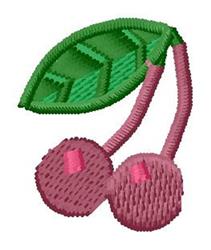 quick stitch leaf machine embroidery pattern - Two Cherries for patchwork quilt blocks