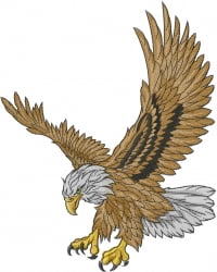 Eagle Attack Embroidery Design 