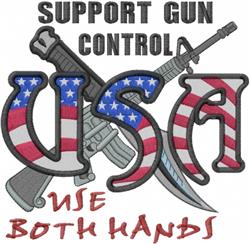Gun shape Embroidery Patches 9cm DIY Appliques Accessory Hoop and Loop Assault P