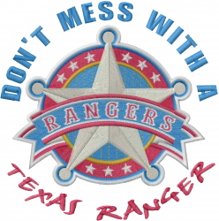 Texas Ranger Embroidery Design | EmbroideryDesigns.com