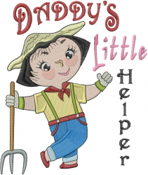 Daddys Little Helper Embroidery Design | EmbroideryDesigns.com