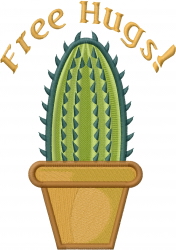 Free Hugs Cactus Hugging Balloon Applique Machine Embroidery Design Di - Foto 4