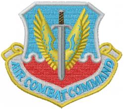 detailed crest machine embroidery pattern - Air Command Crest perfect for Caps