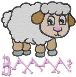 Baaaa sheep - 6x10 sheep detailed machine embroidery design for Kids Backpacks