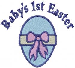 detailed easter Easter eggs machine embroidery pattern - Babys Easter Egg for decorative pillow covers