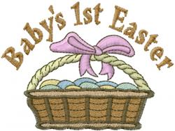 Babys Easter Eggs - 4x4 egg detailed machine embroidery design for cute baby onesies