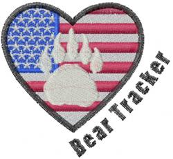 detailed bear machine embroidery pattern - Bear Tracker for decorative pillow covers