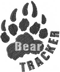 beginner-friendly bear machine embroidery pattern - Bear Tracker for Outdoor Apparel