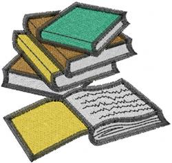 Books Stack - 4x4 stack beginner-friendly embroidery design for Classroom Decor