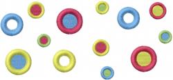 bubble detailed machine digital embroidery - Bubbles perfect for reusable tote bags
