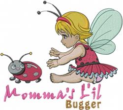 Bugger - fairy detailed machine machine embroidery design perfect for cute baby onesies