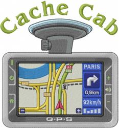 Cache Cab - cab detailed machine embroidery design perfect for reusable tote bags