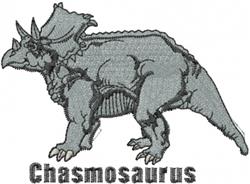 detailed chasmosauru machine embroidery pattern - Chasmosaurus for cute baby onesies