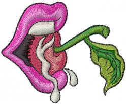 beginner-friendly leaf machine embroidery pattern - Cherry Bite for patchwork quilt blocks