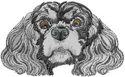 detailed puppy dog machine embroidery pattern - Cocker Spaniel for reusable tote bags