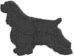 beginner-friendly puppy dog machine embroidery pattern - Cocker Spaniel for decorative pillow covers