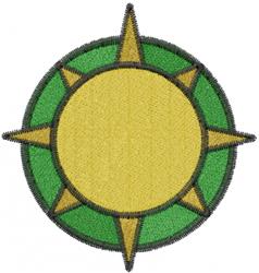 Compass - 4x4 compa detailed machine embroidery design for decorative pillow covers