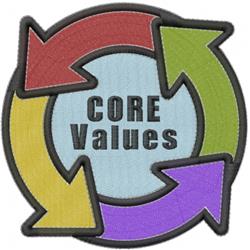 value detailed machine digital embroidery - Core Values perfect for Labels