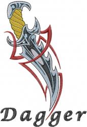 detailed dagger machine digital embroidery pattern - Dagger perfect for Hats