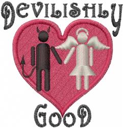 heart detailed machine digital embroidery - Devilishly Good perfect for kitchen aprons