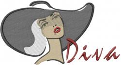 detailed hat machine embroidery pattern - Diva Hat perfect for reusable tote bags
