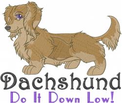 detailed puppy dog machine embroidery pattern - Down Low perfect for reusable tote bags