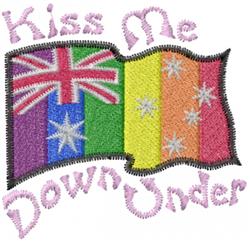 beginner-friendly pride machine embroidery pattern - Down Under Pride for Event Banners