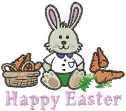 bunny rabbit detailed machine embroidery - Easter Rabbit for patchwork quilt blocks