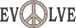 peace sign detailed machine embroidery - Evolve perfect for patchwork quilt blocks