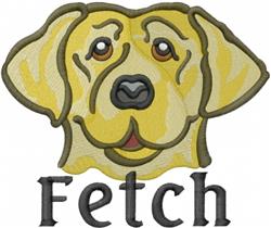 puppy dog detailed machine digital embroidery - Fetch perfect for reusable tote bags