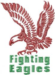 Flying Eagle - 4x4 bird beginner-friendly embroidery design for reusable tote bags